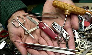 Banned items seized at Heathrow