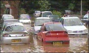 Flooded car park