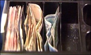 Money in till