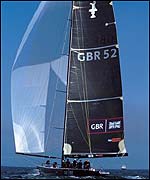GBR Challenge runs before the wind