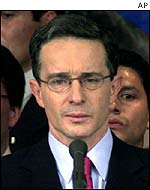 Colombian President Alvaro Uribe