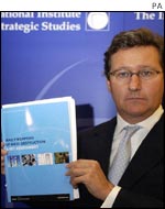 Dr John Chipman, director of the International Institute for Strategic Studies, with the report
