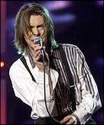 David Bowie on stage