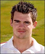 Lancashire fast bowler James Anderson