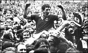 A great day: Thomas a carried off Stradey Park