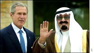 President George Bush and Crown Prince Abdullah