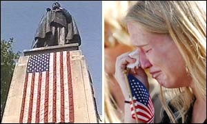 Outside the American Embassy, London