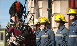 Ceremony at the Lothian and Borders Fire Brigade HQ in Edinburgh