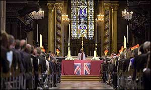 Congregation inside St Paul's Cathedral in London