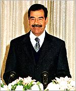 Iraqi dictator Saddam Hussein