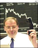 Frankfurt Stock Exchange trader