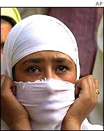 Kashmiri woman at poll rally