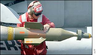 Missile loaded onto US plane