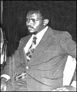 Steve Biko seen in 1977 - the year he died 