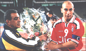 Coach Mahmoud El Gohary and Striker Hossam Hassan