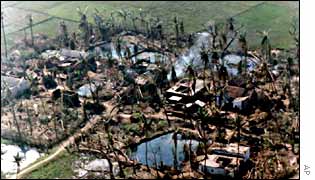 Rural scene in India torn apart by cyclone
