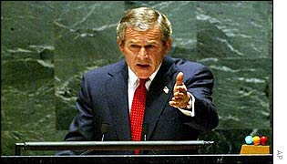 George Bush addresses UN