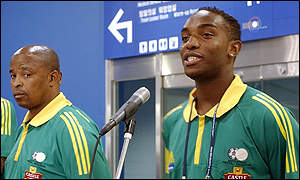 Benni McCarthy at the World Cup - perhaps his last tournament for South Africa
