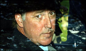 Michael Barrymore leaves the inquest on Thursday