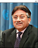 Pervez Musharraf after his UN address