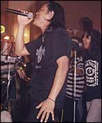 Lay Phyu , lead singer with Iron Cross