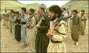 Anti-Saddam Kurdish guerrillas in Iraq