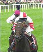 Millenary winning the 2000 St. Leger Stakes