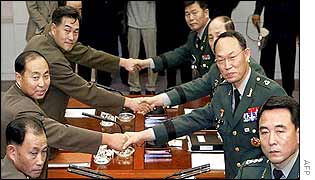 Military delegates from North and South Korea