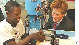 Fred Ayisi with Prince Harry