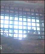 The cell is almost dark