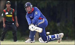 Ronnie Irani plays a sweep shot
