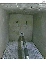 Fibre optic camera is shown inching down the shaft