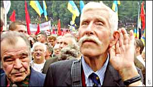 Elderly demonstrator