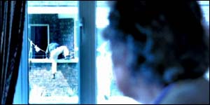 Burglar breaking into home