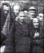 Survivors at Auschwitz