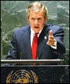President Bush addresses the UN