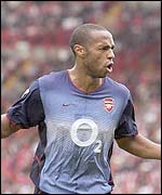 Arsenal striker Thierry Henry