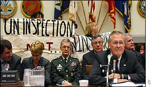 Donald Rumsfeld before the House Armed Services Committee