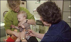 Baby vaccinated