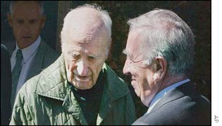 Maurice Papon leaving prison