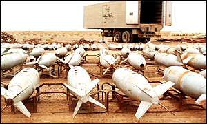 Ministry of Defence pictures of chemical weapons found by previous weapons inspections