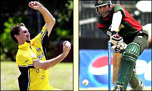 Glenn McGrath is quickly into his stride and Tushar Imran has to be on his guard