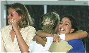 A level students open their results