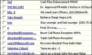 Screenshot of a Hotmail account