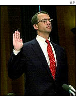 Schuyler Tilney, managing director of investment banking for Merrill Lynch, refused to testify before a Senate subcommittee hearing on his firm's role in Enron's collapse.