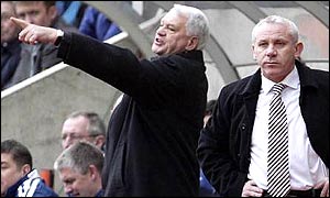Bobby Robson (left) and Peter Reid