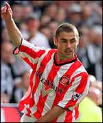 Sunderland's injured striker Kevin Phillips