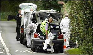 Forensic team near where body was found