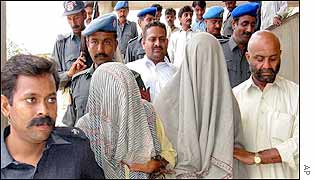 Karachi police bring suspects to court