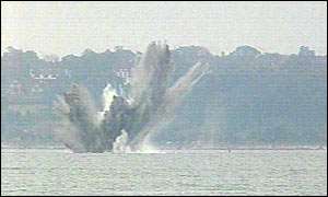 Bomb explodes in the Solent
